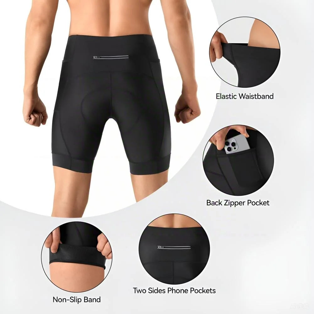 Short cyclisme homme 3D rembourré — vue 3