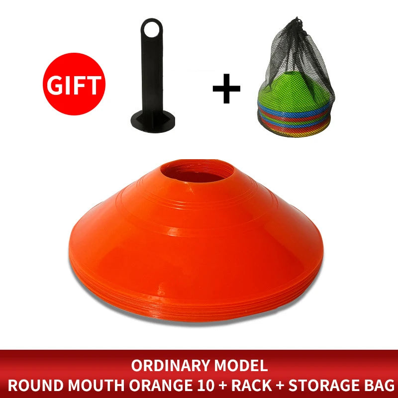 Set 10 cônes football & agilité, coloris orange – lot de 10