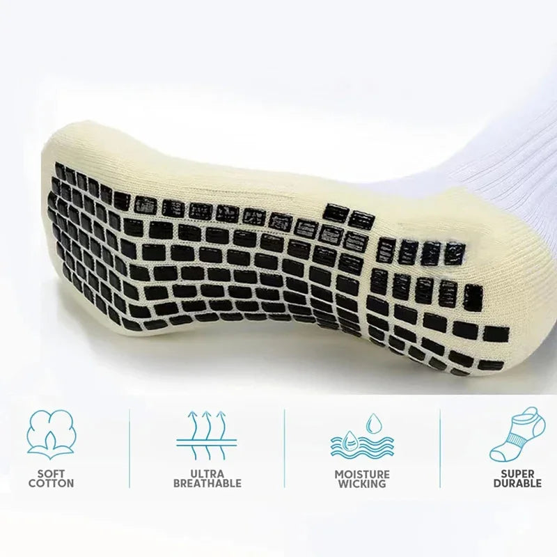 Chaussettes Antidérapantes Yoga & Pilates — Lot de 1 ou 4 Paires, Mixte