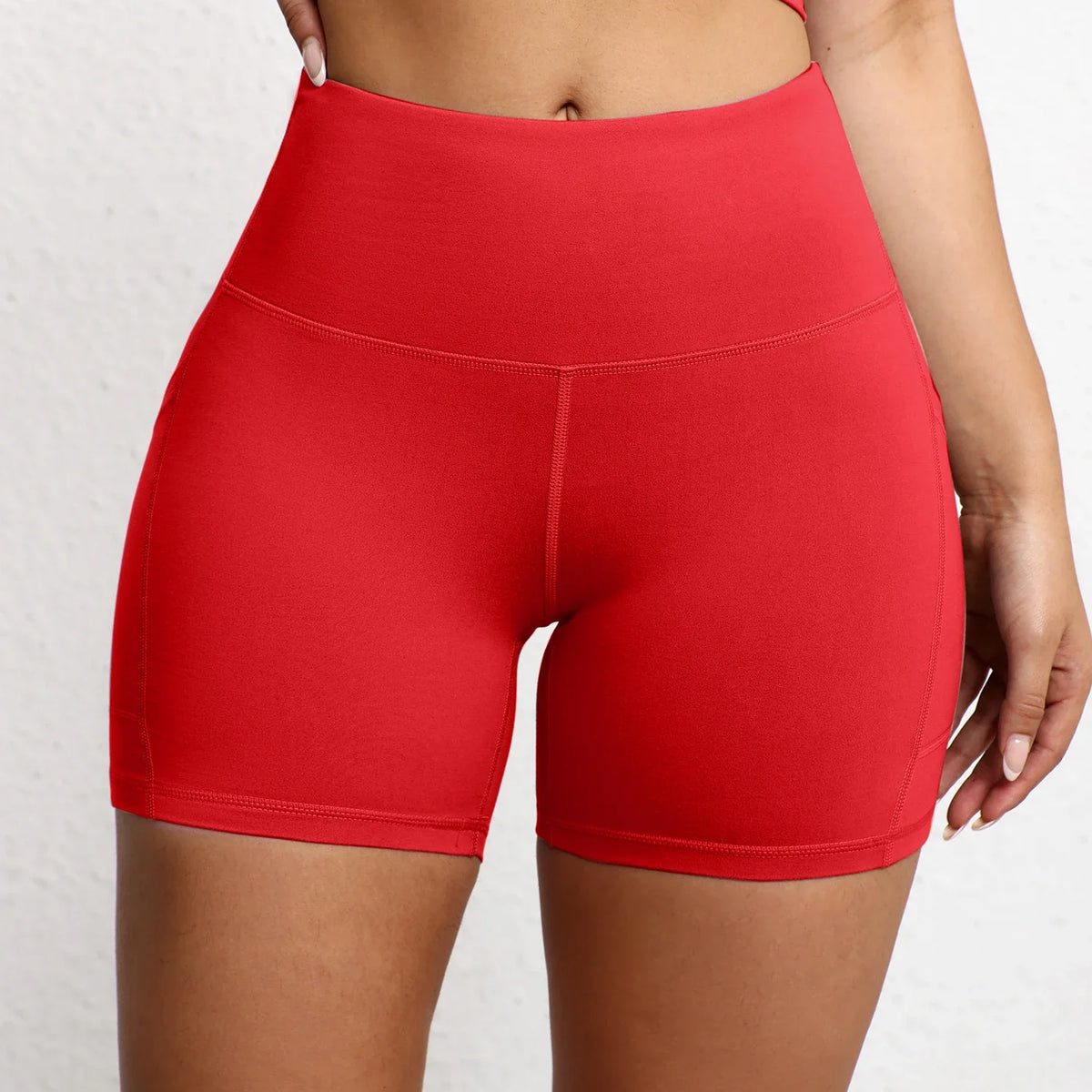 Short yoga poches taille haute — vue 4