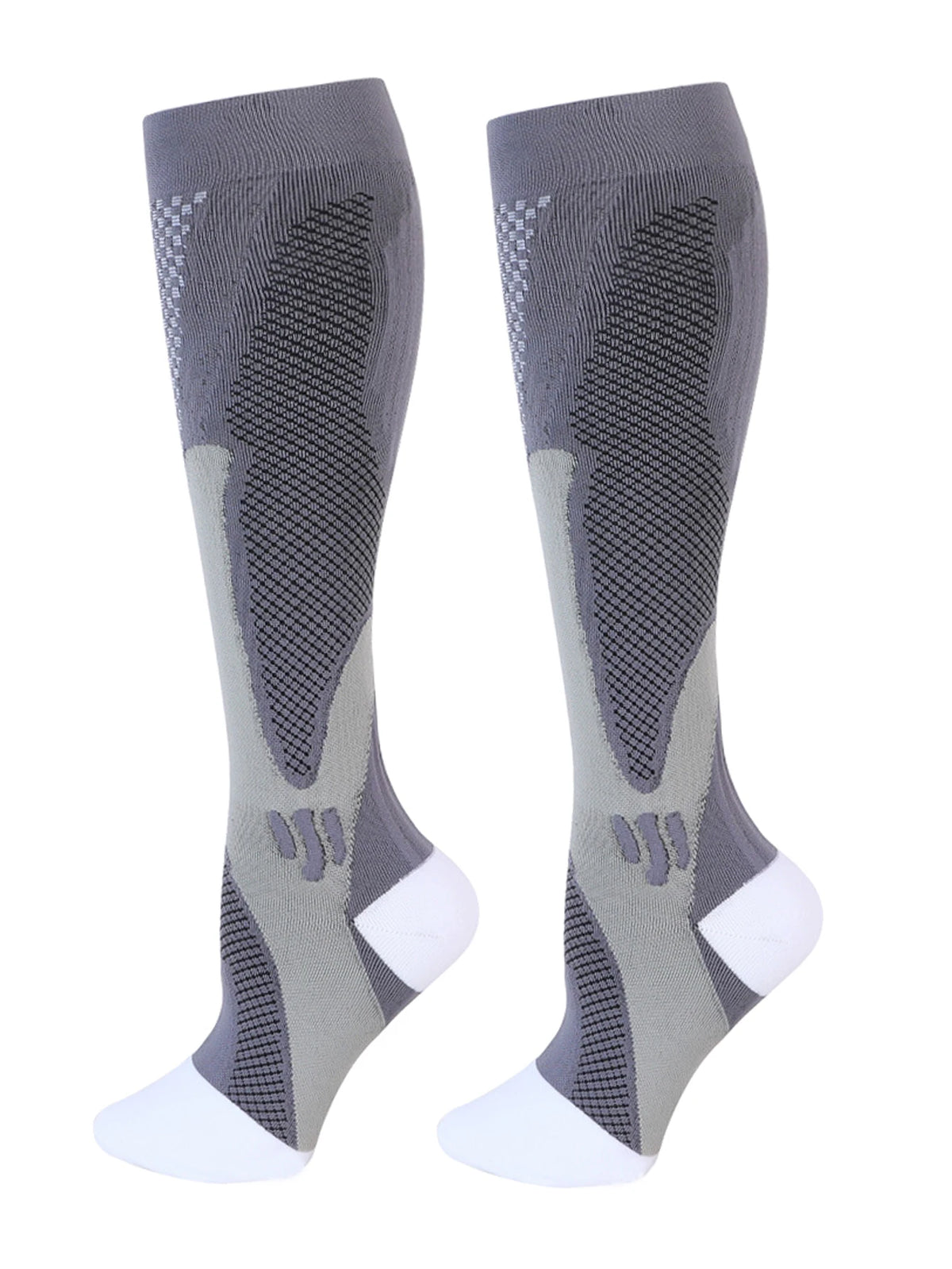 Chaussettes de compression 20-30 mmHg, coloris gris – 1 paire