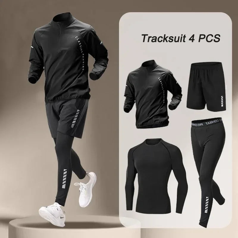 Ensemble sport homme 2-4 pièces, coloris noir – lot de 4