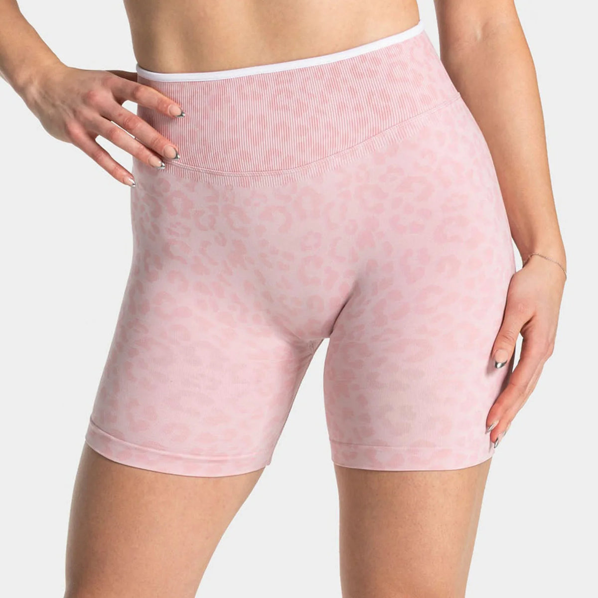 Ensemble yoga léopard & zèbre, coloris rose 1