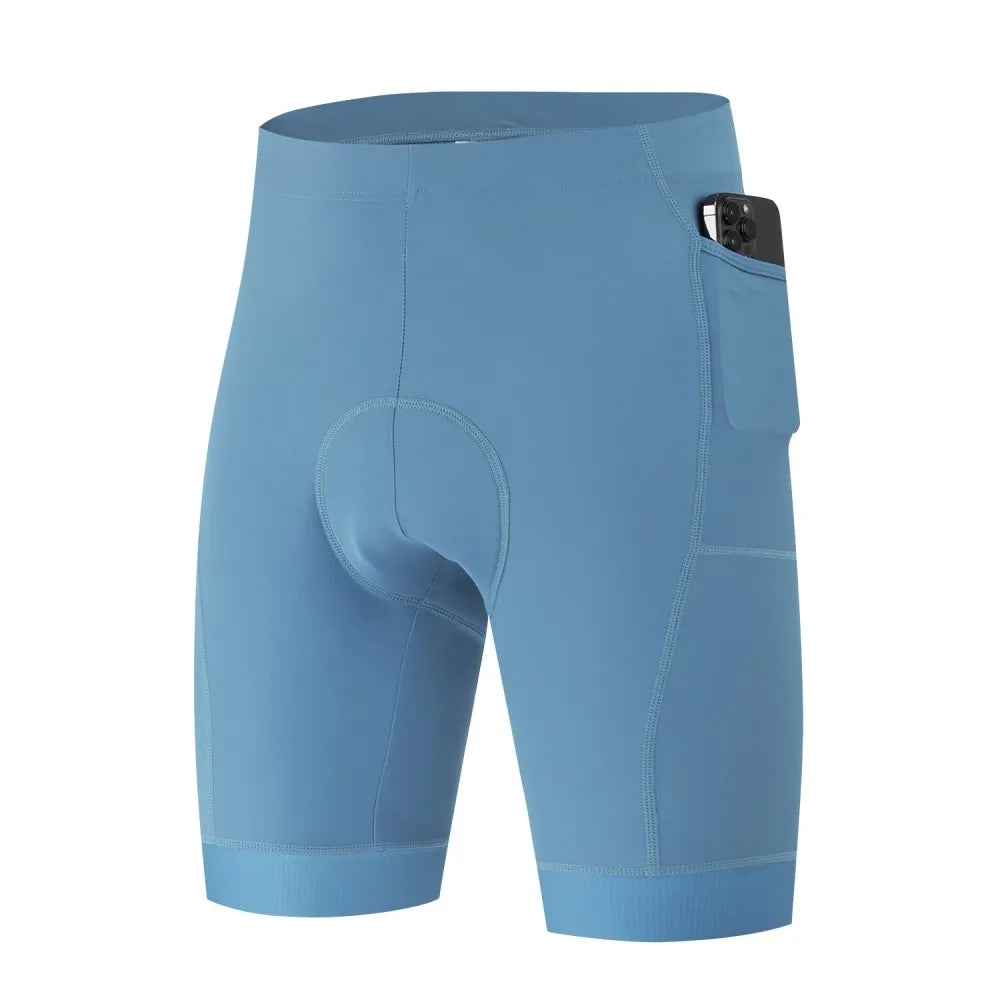 Short cyclisme homme 3D rembourré, coloris bleu