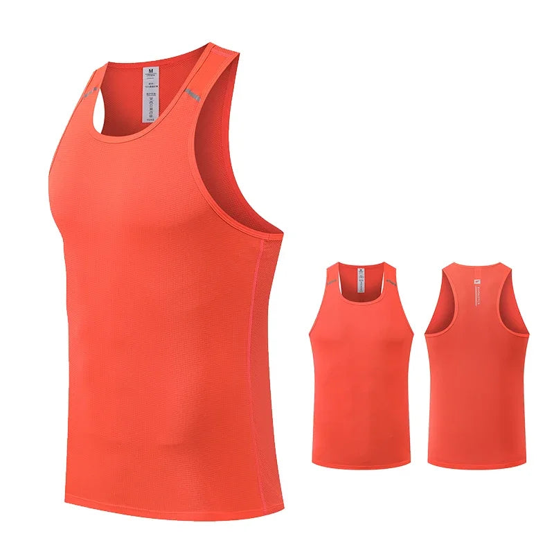 Débardeur sport homme sans manches, coloris orange