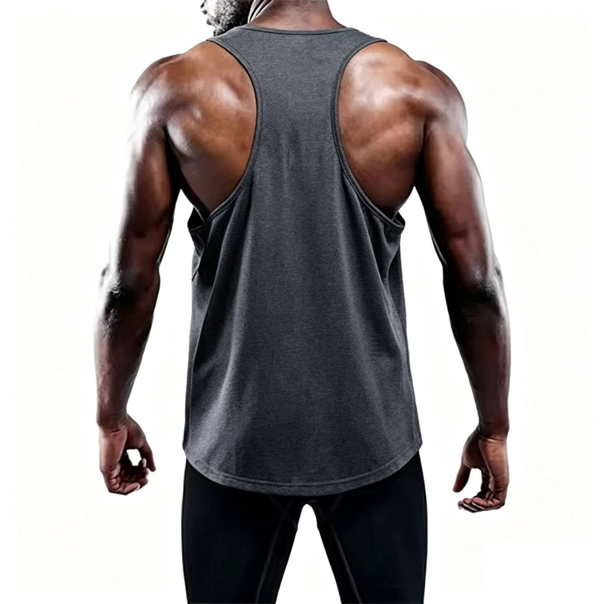Débardeur running homme, coloris gris foncé