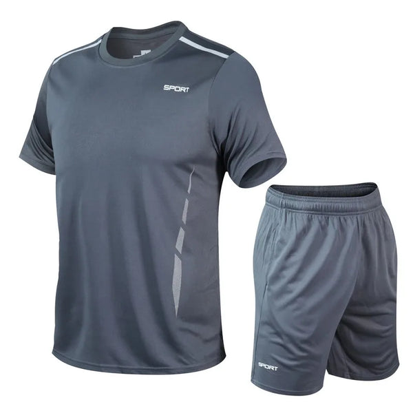 Ensemble Running Homme T-Shirt & Short Séchage Rapide — 6 Coloris, Randonnée & Fitness