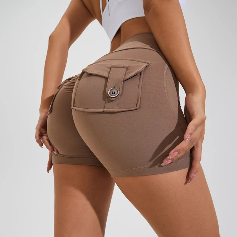 Short yoga femme galbe fessiers taille haute — vue 3