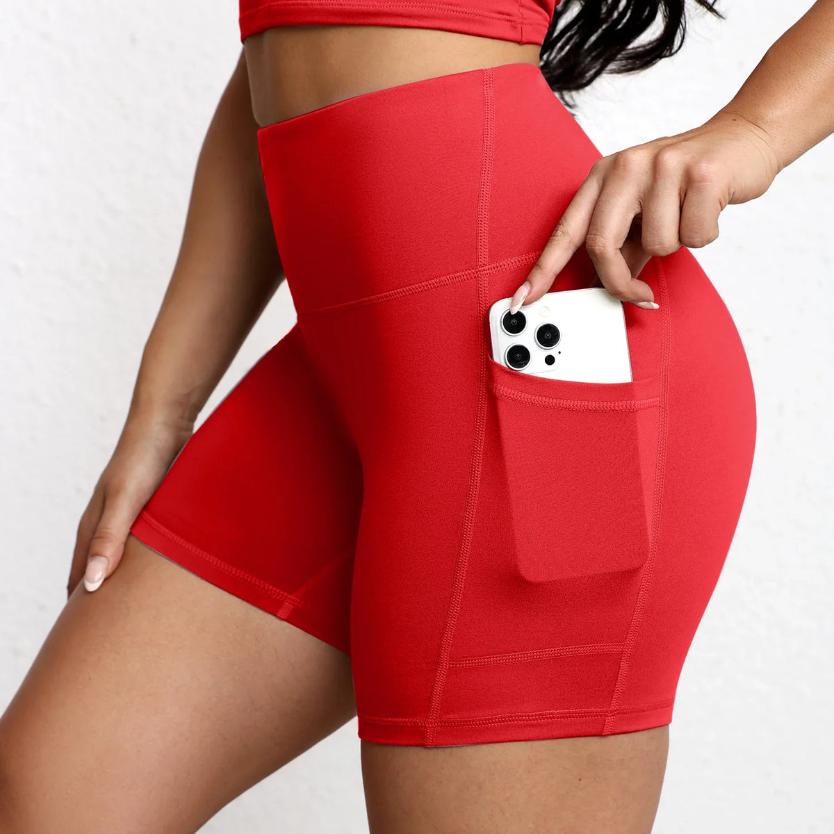 Short yoga poches taille haute — vue 5