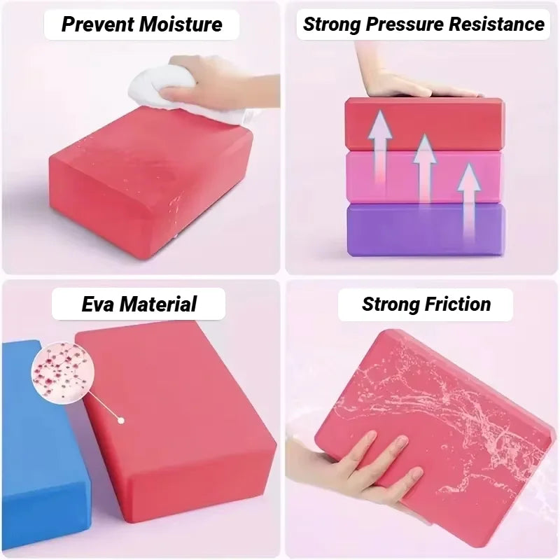 Bloc de Yoga Mousse EVA — Brique de Soutien Yoga, Pilates & Stretching