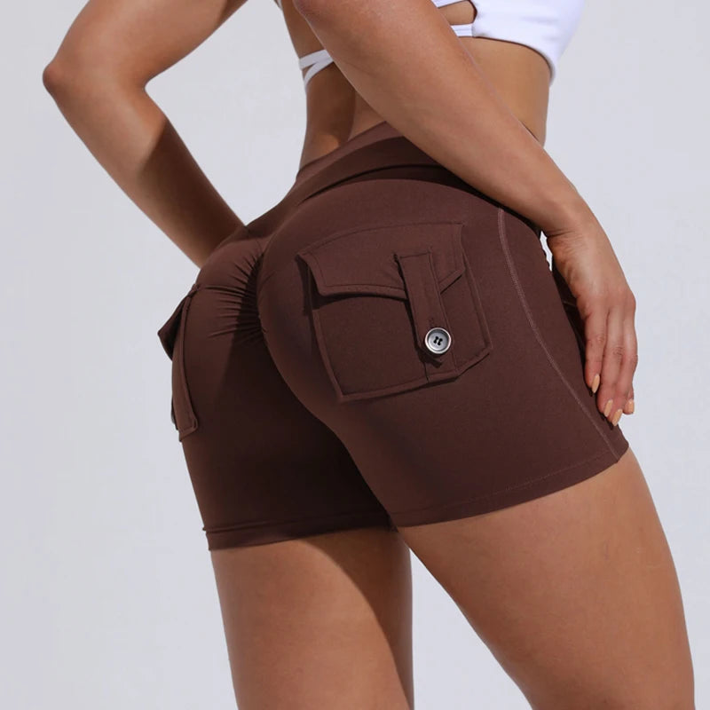 Short yoga femme galbe fessiers taille haute — vue 2