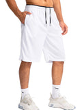 Short de sport homme blanc, tissu léger pour l'été