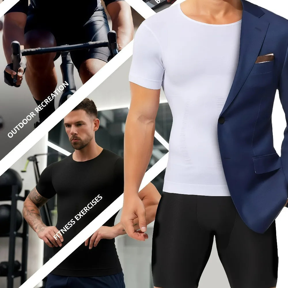 Débardeur compression homme gainant — vue 4