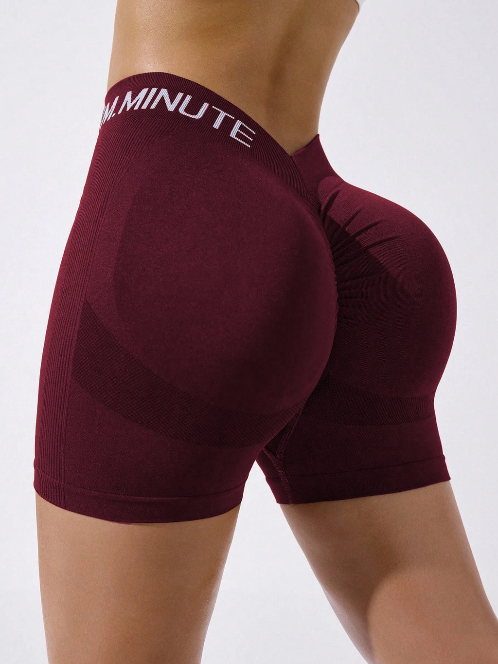 Short yoga lettre femme, coloris rouge