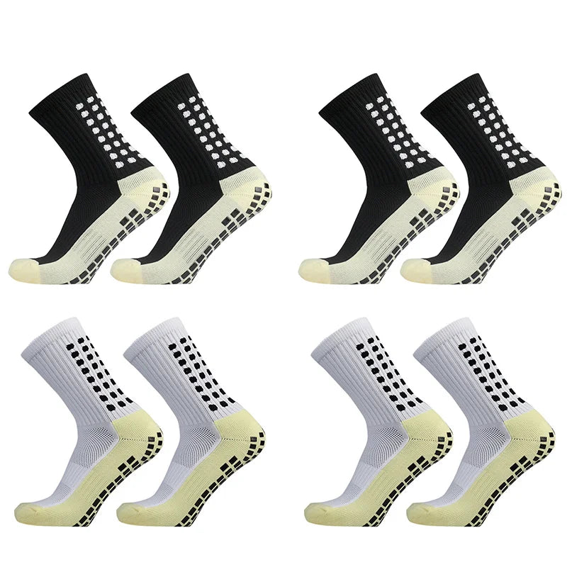 Chaussettes Antidérapantes Yoga & Pilates — Lot de 1 ou 4 Paires, Mixte