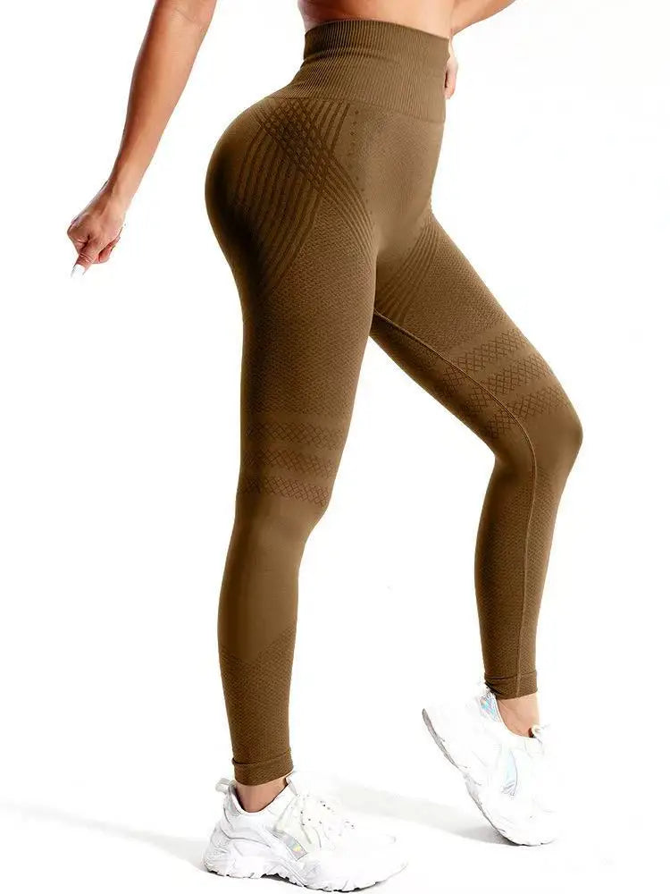 Legging Femme Maille 3D Texturée Taille Haute — 14 Coloris, Butt Lift, Gainant & Yoga Gym