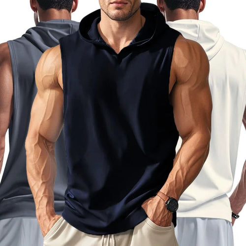 Débardeur Running Homme à Capuche — 4 Coloris, Gym, Sport & Fitness Été
