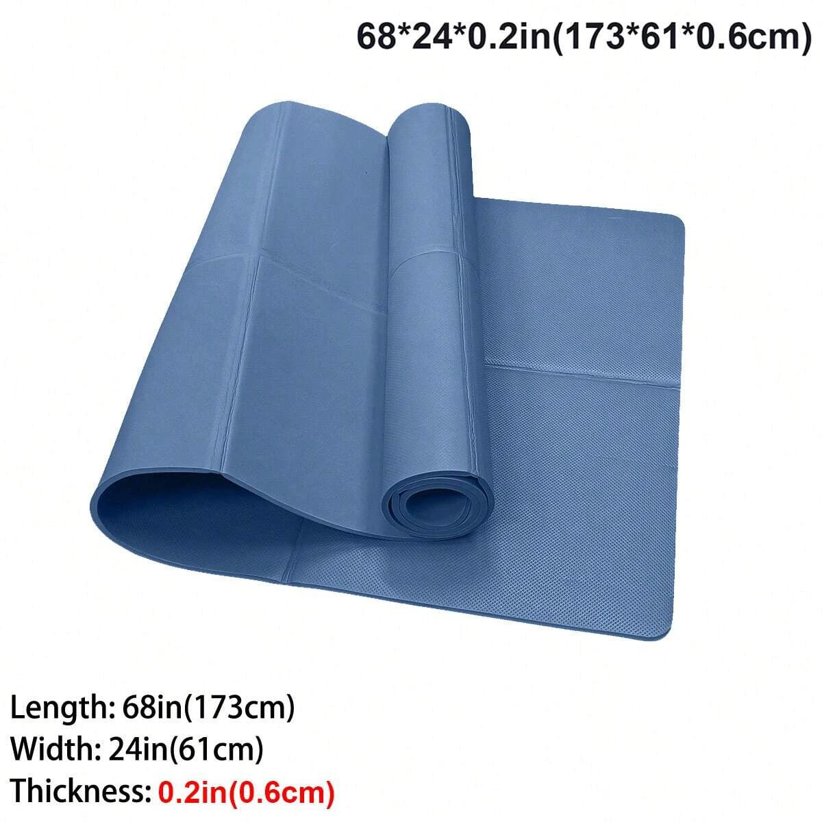 Tapis de yoga pliable EVA, coloris bleu foncé – 0,6 cm