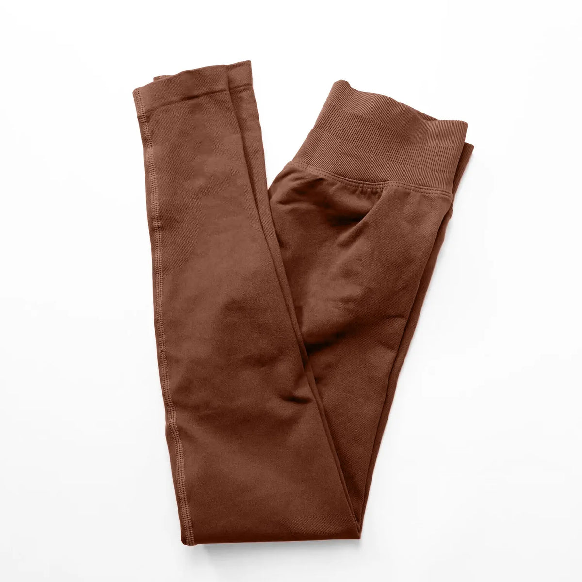 Legging sans coutures femme scrunch, coloris marron foncé