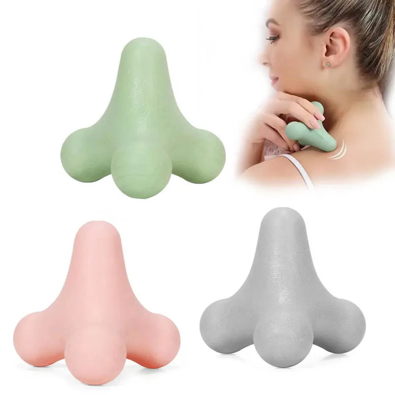 Balle de Massage 4 Coins — Nuque, Dos, Épaules & Pieds, Détente Musculaire