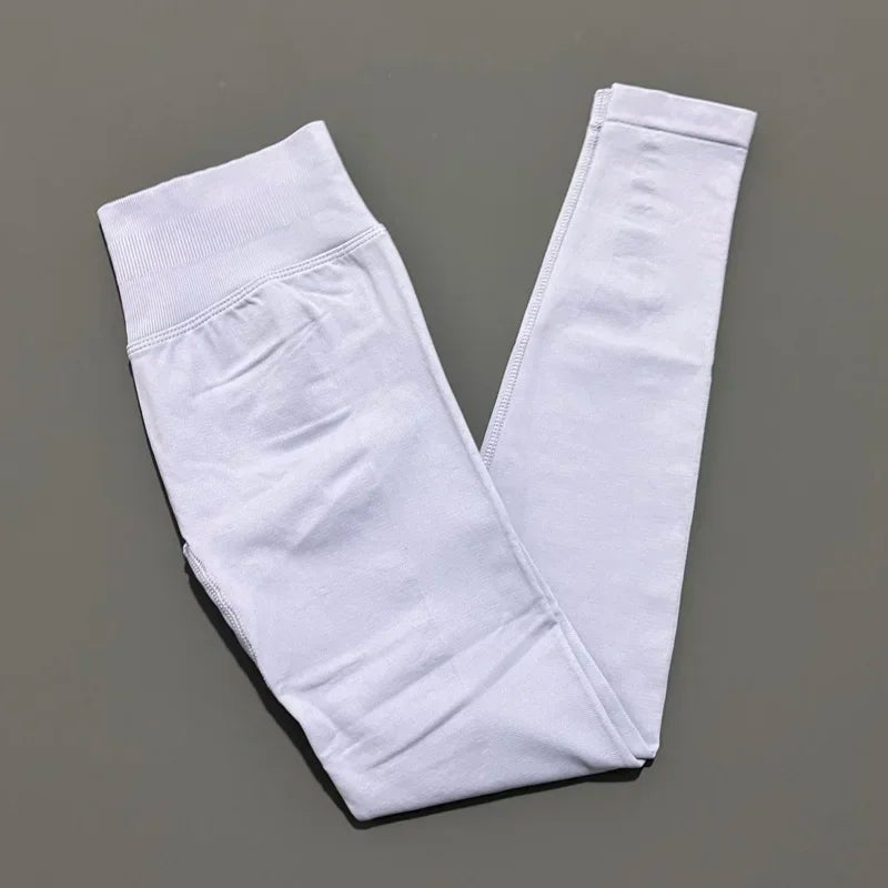 Legging sport femme sans coutures, coloris violet lilas