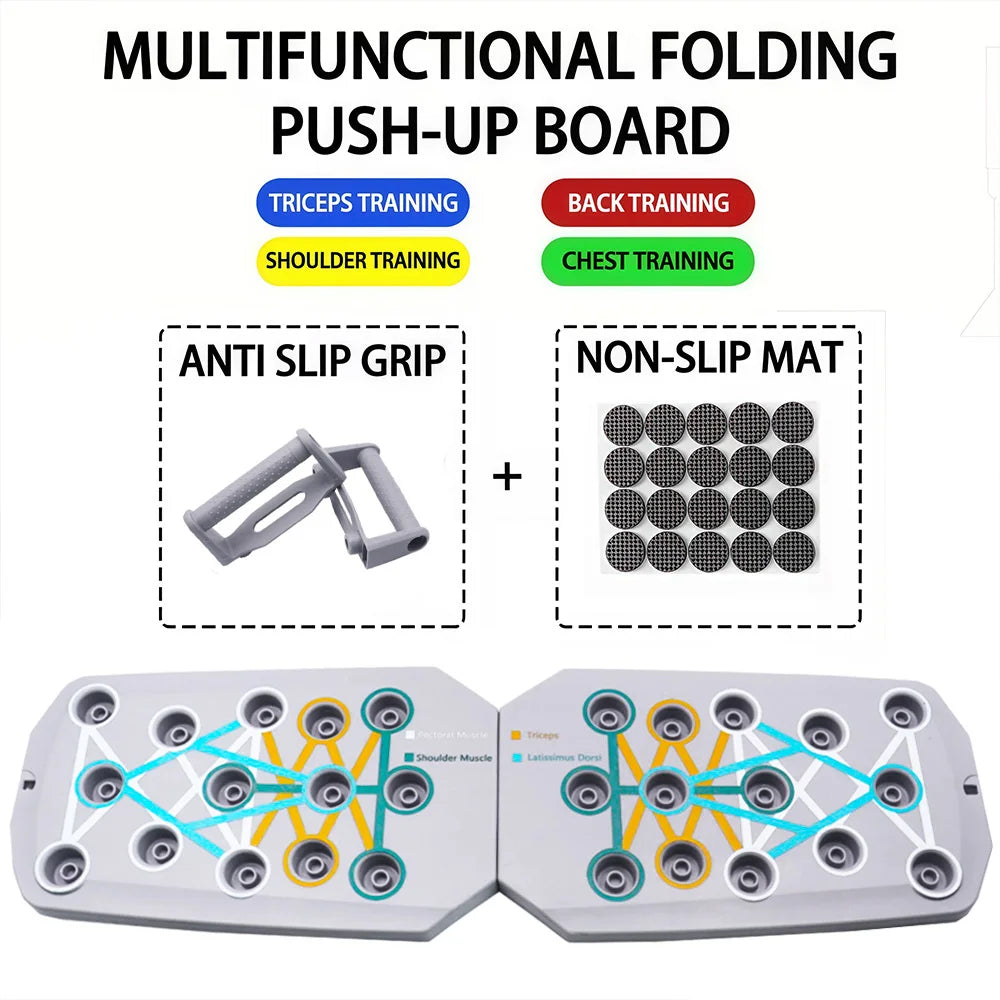 Planche à pompes multifonction pliable, coloris gris – planche