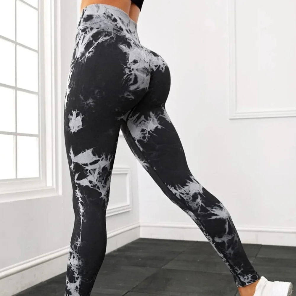 Legging yoga tie-dye taille haute — vue 3