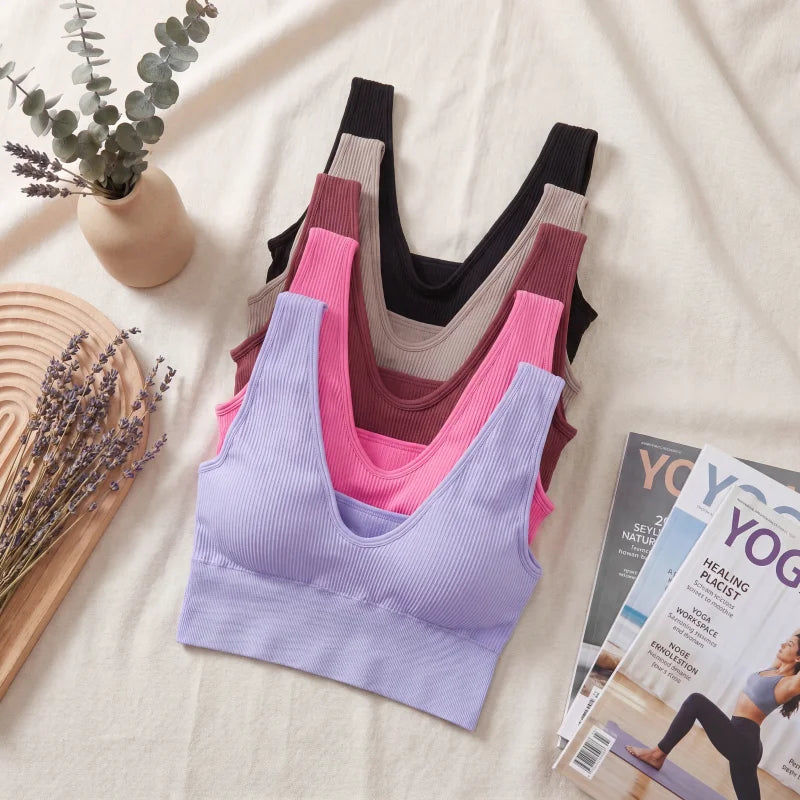 Brassière Dos Croisé & Short Galbant Femme — Color Block, 34 Coloris, Yoga & Fitness