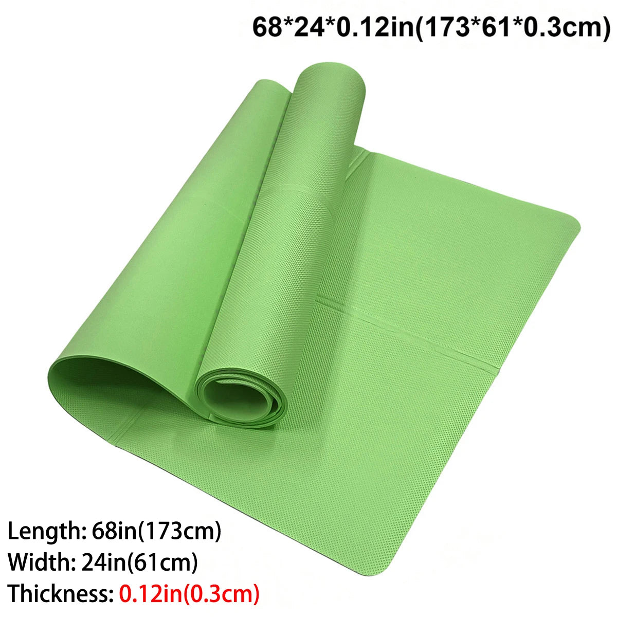 Tapis de yoga pliable EVA, coloris vert – 0,3 cm