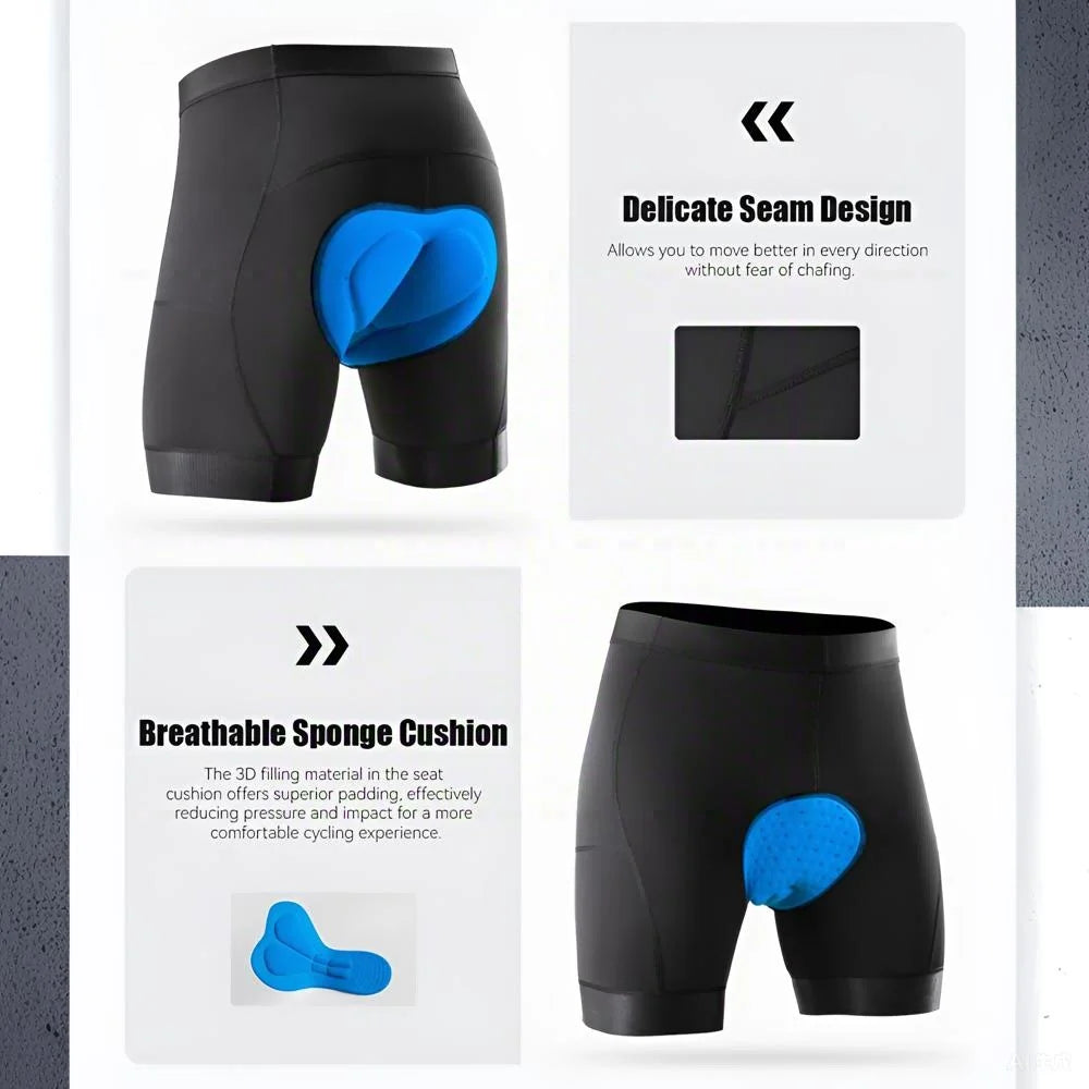 Short cyclisme homme 3D rembourré — vue 2