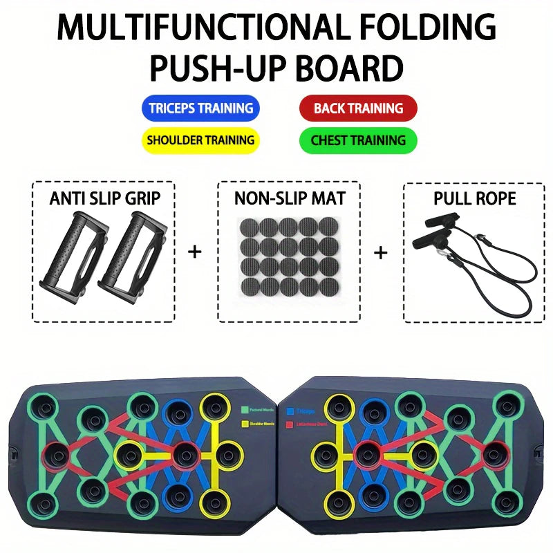 Planche à pompes multifonction pliable — Planche avec corde de traction