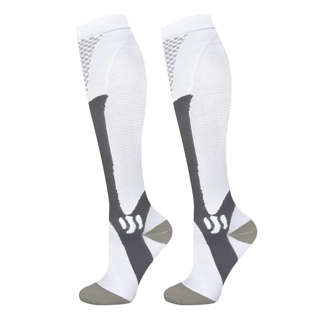 Chaussettes de compression 20-30 mmHg, coloris blanc – 1 paire