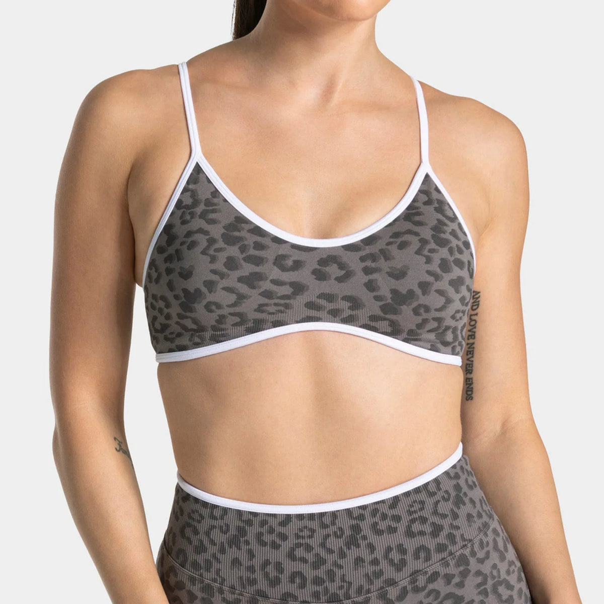 Ensemble yoga léopard & zèbre, coloris gris 2