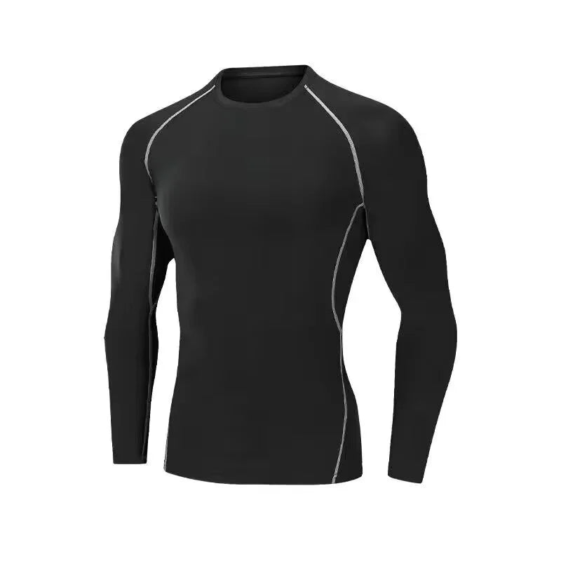 T-shirt compression running homme — J07heibaixian