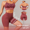 Brassière Dos Croisé & Short Galbant Femme — Color Block, 34 Coloris, Yoga & Fitness