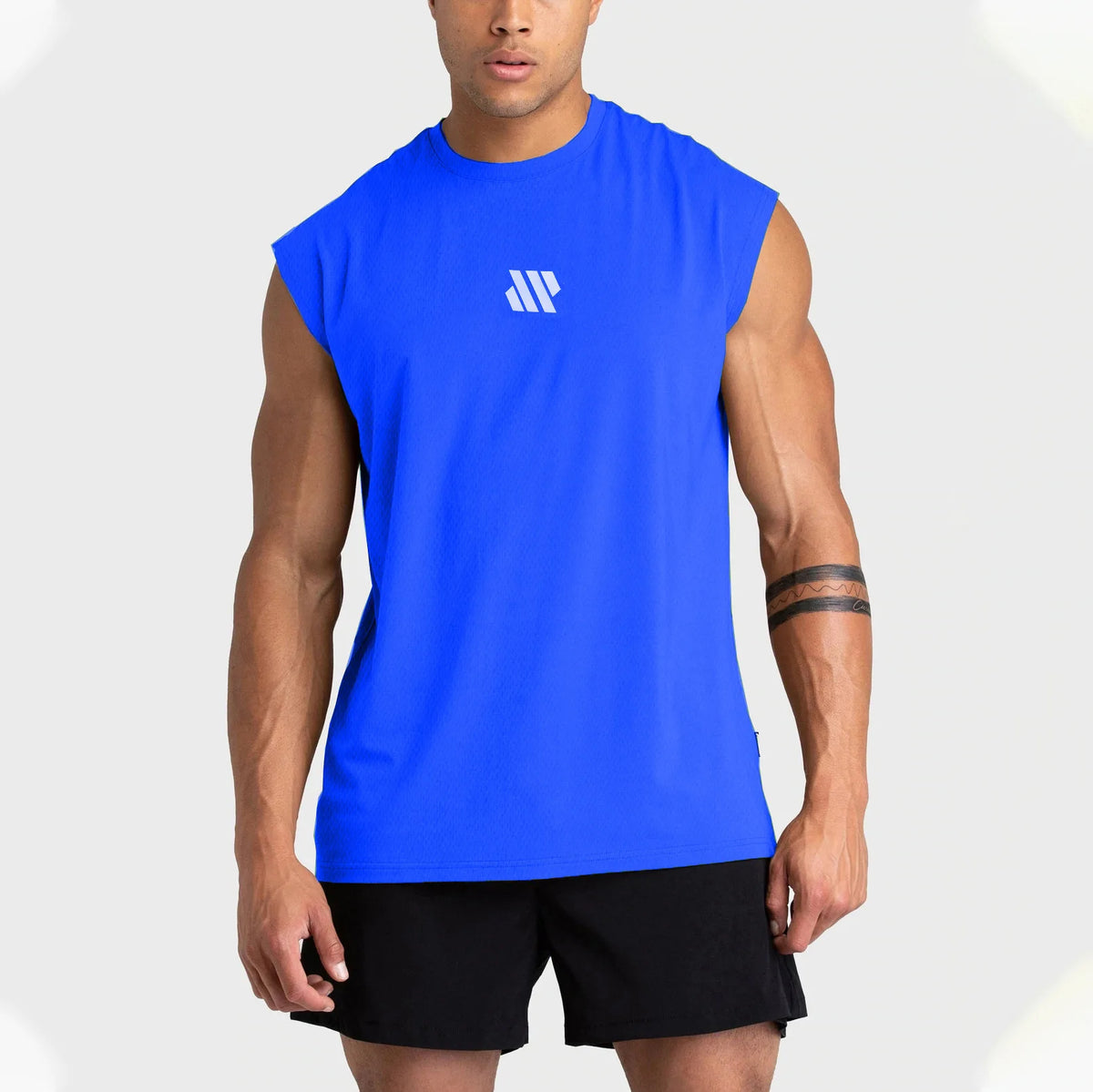 Débardeur sport homme sans manches, coloris bleu