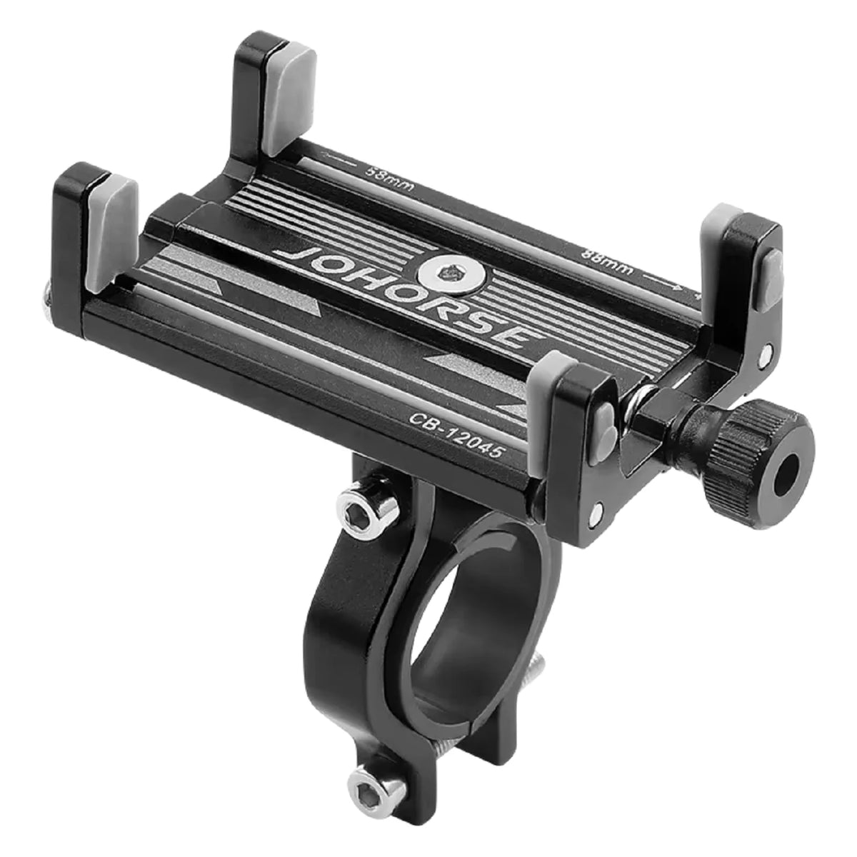 Support téléphone vélo aluminium, coloris noir