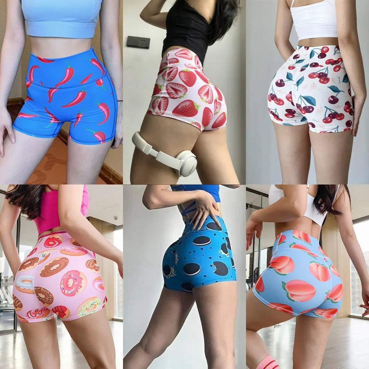 Short biker femme taille haute — vue 2