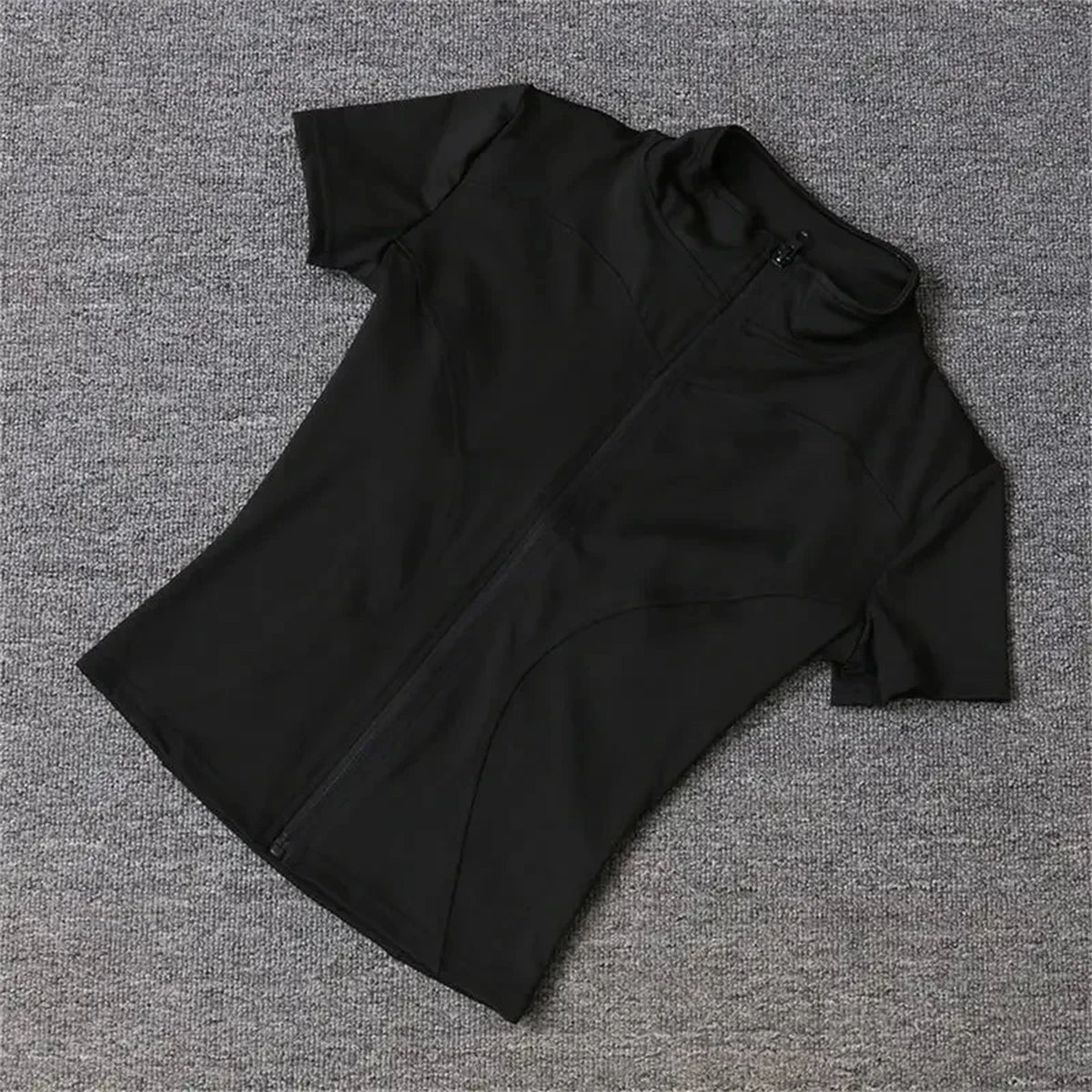 Veste sport femme zippée, coloris noir