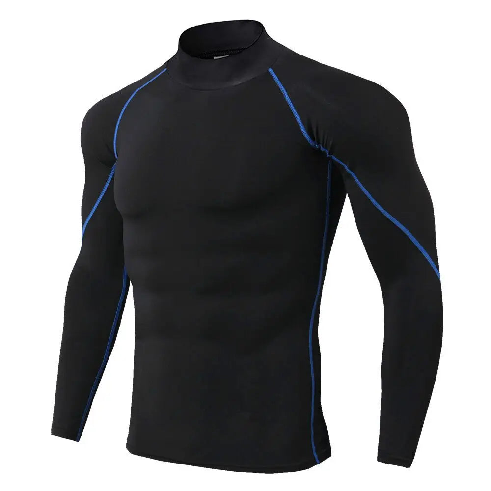 T-shirt compression manches longues homme, coloris noir 5