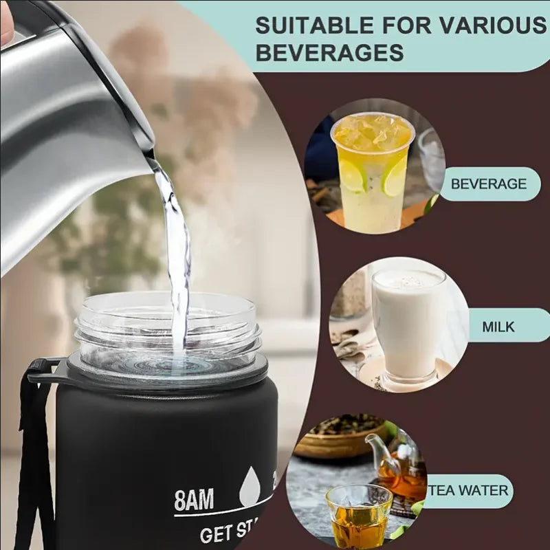 Gourde sport avec paille & suivi hydratation — vue 4