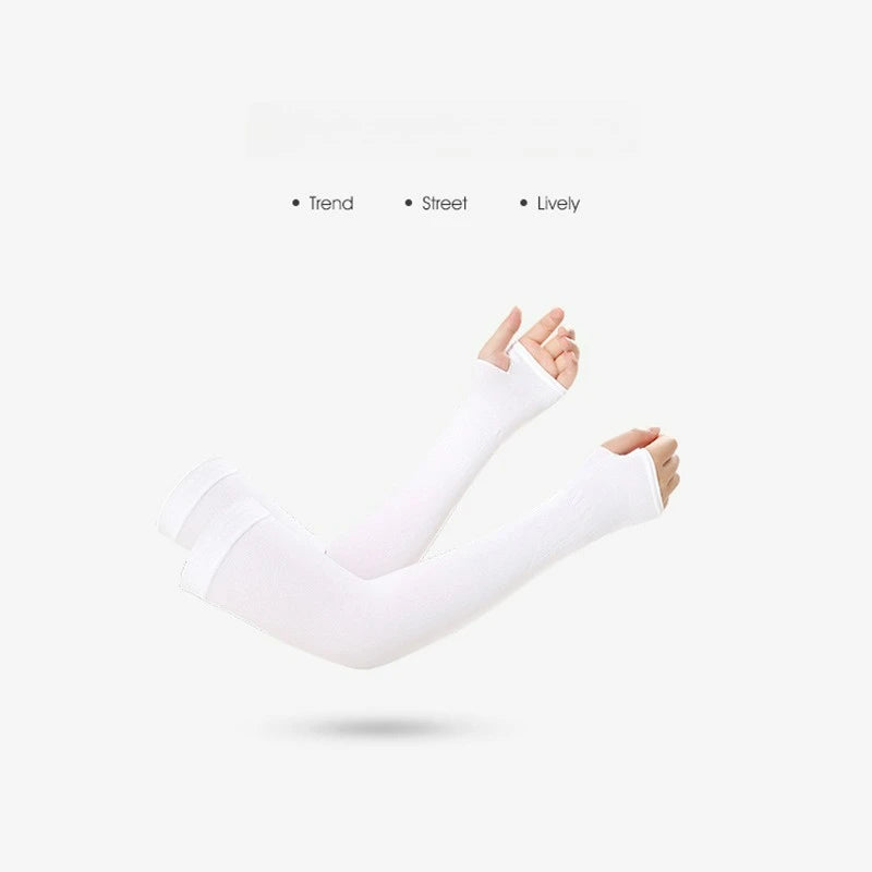 Manchettes esport ice silk, coloris blanc – modèle pouce