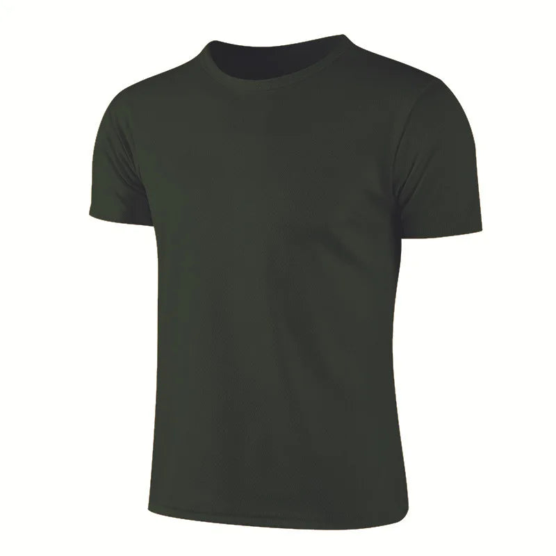 T-shirt running homme séchage rapide, coloris vert foncé