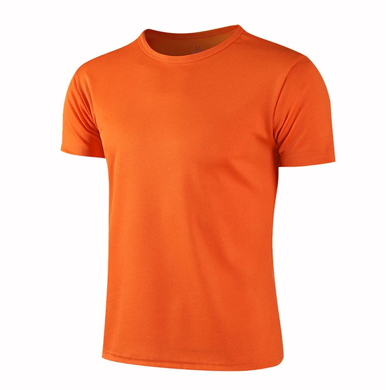 T-shirt running homme séchage rapide, coloris orange