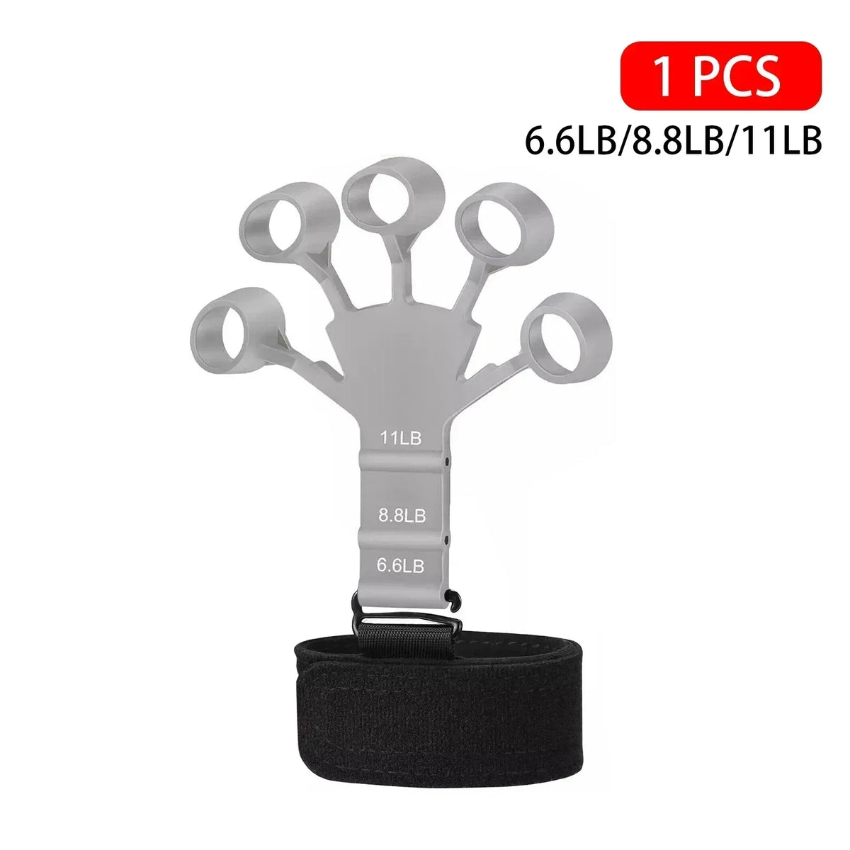 Poignée de musculation 6 niveaux, coloris gris – 1 pièce