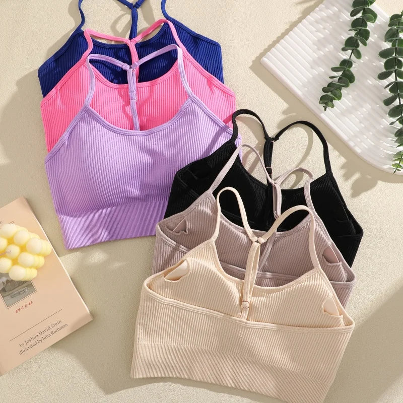 Brassière Dos Croisé & Short Galbant Femme — Color Block, 34 Coloris, Yoga & Fitness