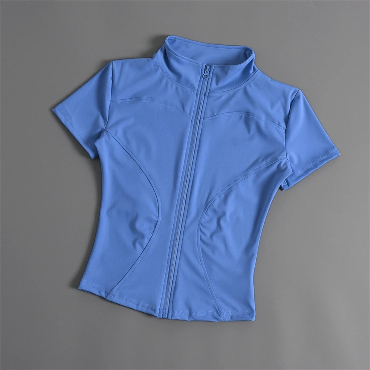 Veste sport femme zippée, coloris bleu