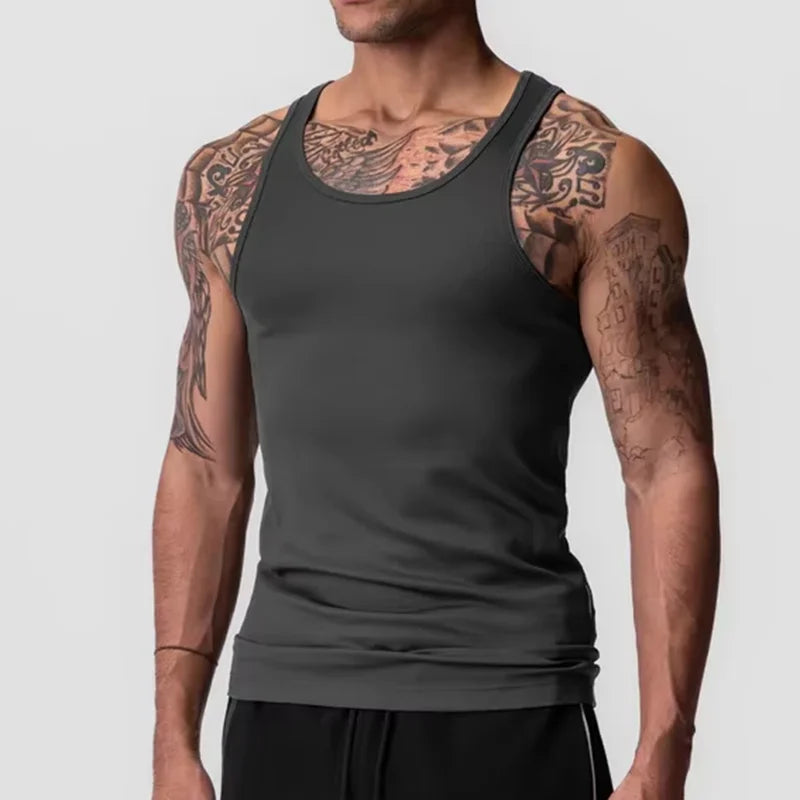 Débardeur musculation homme fil torsadé — vue 2