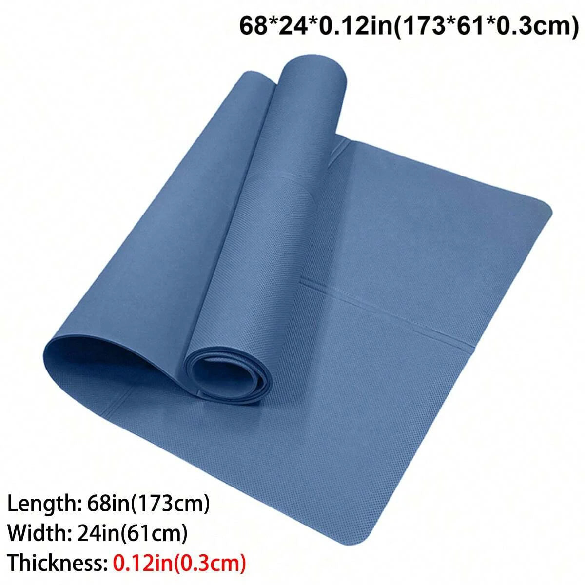 Tapis de yoga pliable EVA, coloris bleu foncé – 0,3 cm