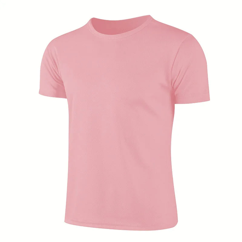 T-shirt running homme séchage rapide, coloris rose